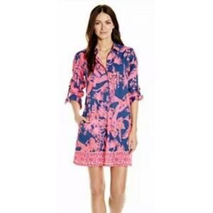 Lilly Pulitzer EUC-Lillith Tunic Dress Indigo Night Caw size XL